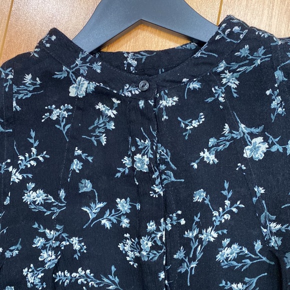 Denim & Supply Ralph Lauren Black floral dolman sleeve tunic top sz M - Picture 4 of 14